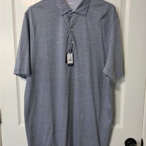 johnnie-O Light Gray/Blue Polo Shirt